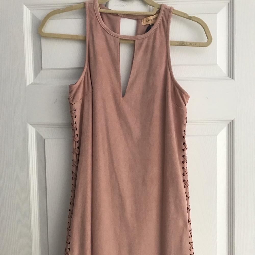 Never worn velvet pink dress